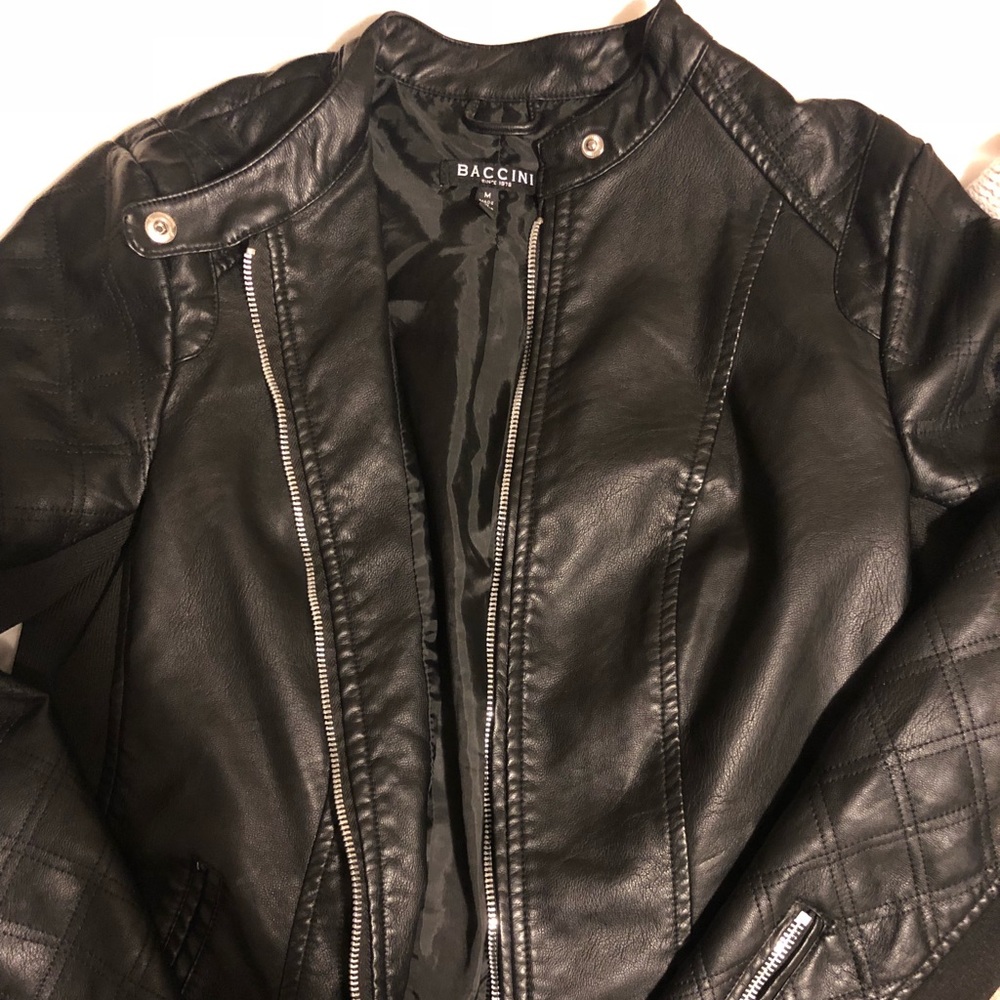 Baccini faux leather jacket